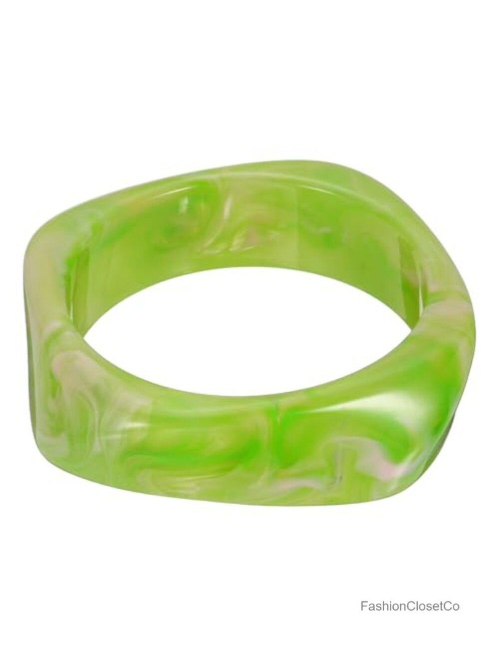 Chunky Irregular Acrylic Resin Bangle Bracelet Cuff Wide Geometric Stackable